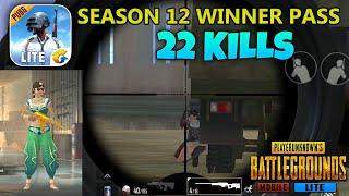 PUBG Mobile Lite Season 12 Winner Pass | 22 Kills Gameplay