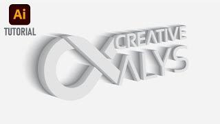 How to make 3D logo in Adobe Illustrator | Full Tutorial