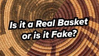 How can you tell the difference between a Native American-made basket vs. an imported replica?