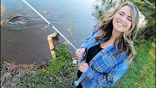 BUMBLE DATE (1 year later) catches 30 + POND FISH!!