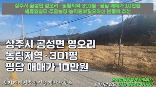 상주시 공성면 영오리 / 농림지역 301평 / 평당매매가 10만원