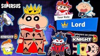 Shinchan became lord in super sus and made knights  | Shinchan playing among us 3d  | funny game