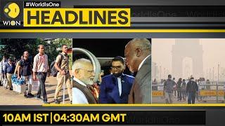 PM Modi Arrives In Guyana | Air Pollution: Delhi: WFH For 50% Govt Employees | WION Headlines