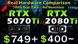 RTX 5070 Ti vs RTX 2080 Ti | REAL Test in 10 Games | 1440p | Rasterization, Ray Tracing, DLSS 4 MFG