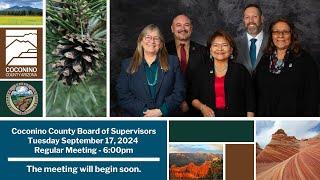 Coconino County Board of Supervisors | Regular Meeting | September 17, 2024 | 6:00pm