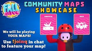 FALL GUYS | COMMUNITY MAPS SHOWCASE | CUSTOM LOBBIES | LIVE STREAM (PS4) #fallguys