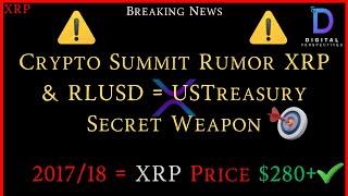 XRP-Rumor XRP & RLUSD = US Treasury Secret Weapon - Jack Dorsey Hints Everything Runs On XRP = $280