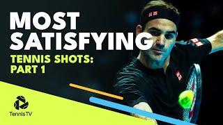 Most SATISFYING Tennis Shots  (Part 1)