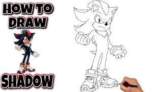 How To Draw SHADOW | Sonic The Hedgehog 3 Movie  #drawing #sonic3 #shadowthehedgehog