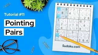 Pointing pairs - an Intermediate Sudoku technique