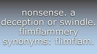 What does Flimflammery mean?
