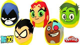 Teen Titans Go Filmi 5 Sürpriz Yumurta Oyun Hamuru Teen Titans Oyuncakları