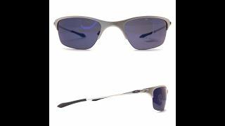 oakley half wire matte silver wrap sunglasses