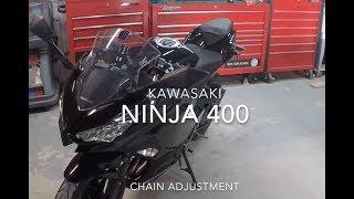 2018 Kawasaki Ninja 400 Chain Adjustment | DIY