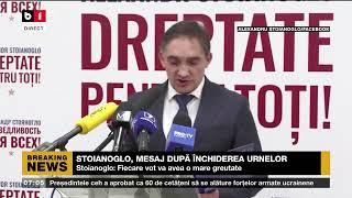 STOIANOGLO, MESAJ DUPĂ ÎNCHIDEREA URNELOR_Știri B1TV_4 nov. 2024