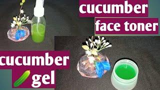 Cucumber gel and cucumber face toner /by san beauty and kitchen