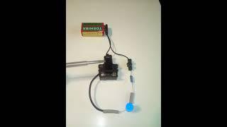 PaedDr.Ing.Rastislav Matuš, PhD. - Simple circuit with blue LED diode 10 mm and battery 9V.