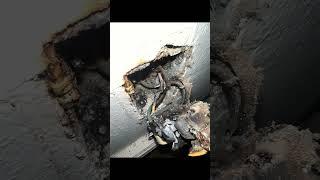 A call for no heat after an outlet almost started on fire. #HandsomeOrHandy #Hvac #Electrical