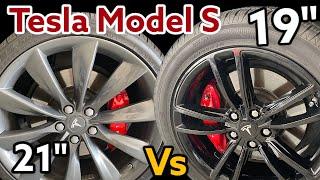 Tesla Model S Wheels 19" or 21" Looks vs Economy | Trying Out 19" Wheels on My Tesla Model S P85D