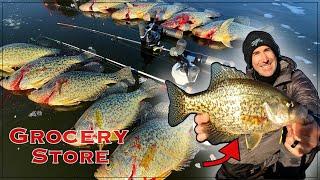 CRAZY CRAPPIE ACTION with BONUS GIANTS (Early Ice Fishing Wisconsin)