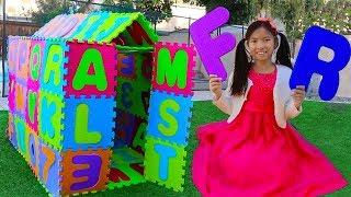 ABC Playhouse Song | Wendy Pretend Play w/ ABCs Toys & Learns the Alphabet Nursery Rhymes Songs