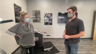 Demonstrating the OsteoStrong machines and how they trigger bone density growth