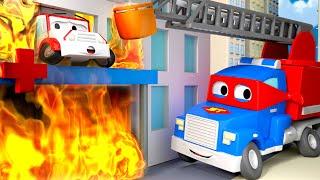 L'Ospedale va a Fuoco!  - Carl il Super Truck a Car City Cartone animato per i bambini