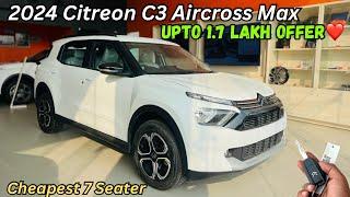 New Citreon C3 Aircross Max Turbo Full Detailed Review  Price & Features ️ 7 Seater Car