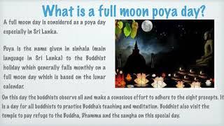 What is a Full Moon Poya Day?