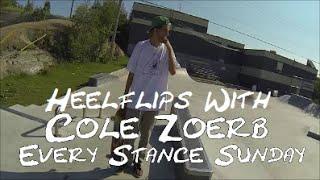 EVERY STANCE SUNDAY - Heelflips With Cole Zoerb ! (Slow Motion Skateboarding)