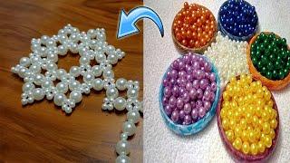 #5 How to make Pearl Beaded Necklace | Diy | jewellery making at home | 5 munite craft | DiyArtiePie