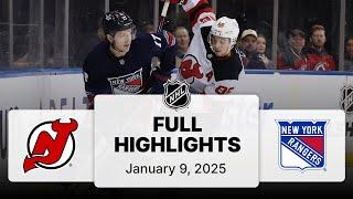 NHL Highlights | Devils vs. Rangers | January 09, 2025