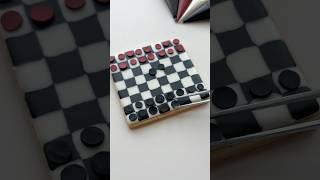 Checkers board cookie️ recipes and supplies linked in my bio #cookiedecorating #satisfying #asmr