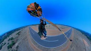 Parasailing ( Parachute ) in Ballari Airport at Ballari Utsav 2023.