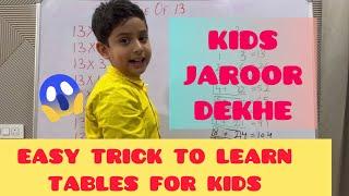 Table 2to20 tricks for kids||TABLE LEARNING TRICK||Easy trick for mathtables12 to20 #table 2to20