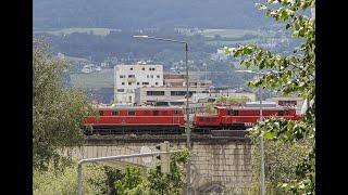 Eisenbahnnostalgie Österreich - ÖBB 1110.505 und 1020.18 auf der Karwendelbahn und in Innsbruck.