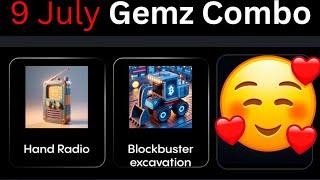 Gemz Daily combo Cards | Gemz Coin Daily Combo 9 JULY 2024