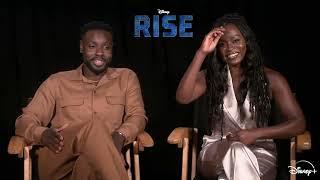 Disney+ Rise: Yetide Badaki & Dayo Okeniyi Official Movie Interview | ScreenSlam