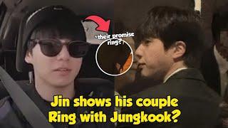 Surprisingly, Jin wears this ring, proof that he has the same ring with Jungkook?