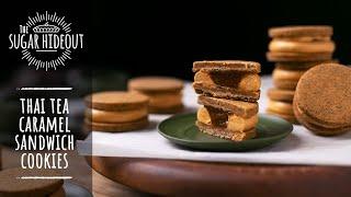 Thai Tea Salted Caramel Sandwich Cookies