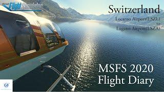 MSFS 2020 Flight Diary - 1日1飛 - Switzerland - LSZL to LSZA - Flight & Music with calm