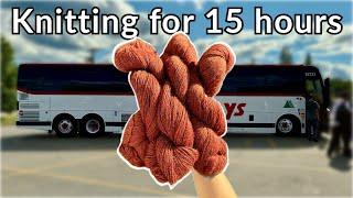 How much can I knit on a 15 hour bus ride?