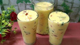 Ramzan special & Iftar special custard fruit drink recipie at home | cool delicious fruit drink.