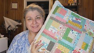 New Winner!!!!! and Finishing a UFO!!! Scrappy Pillow Cover!!!