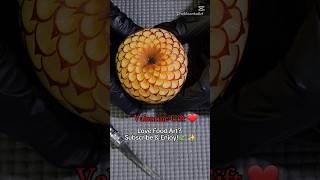 DIY Valentine’s Day Fruit Carving | Beautiful & Romantic Food Art ️ #apple #foodart #shorts