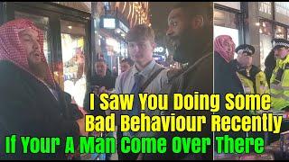 Leicester Square - David Asks The Dawah Team Why They Have Been Pushing Junior - Police Called