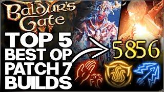 Baldur's Gate 3 - 5 New Best GAME BREAKING Evil Builds - Easy Patch 7 Honour Mode - Build Guide!