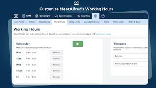 How to customize your Meet Alfred's working hours with just a few clicks