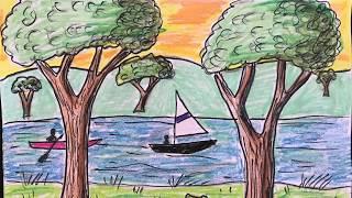 2nd grade    Landscape Drawing: Part 1 and 2