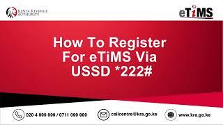 How to register for eTIMS via USSD *222#